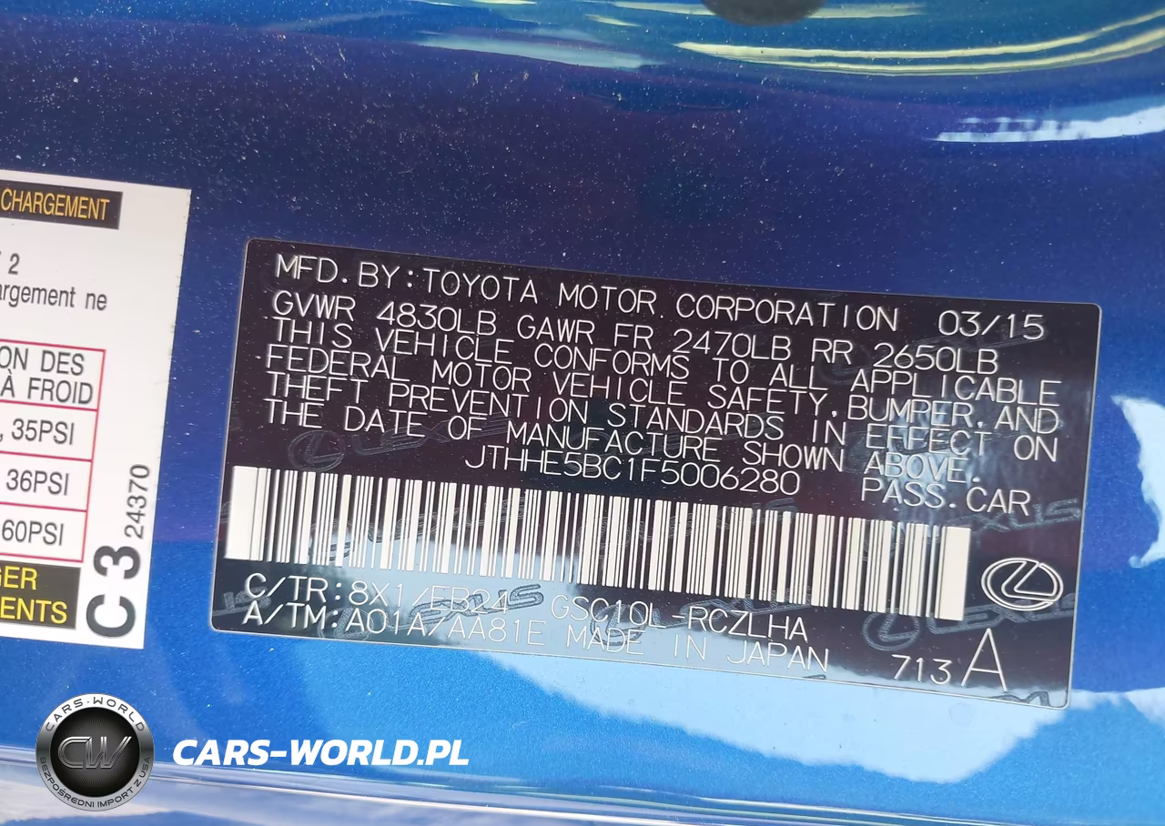 2015 Lexus Rc 350 VIN:JTHHE5BC1F5006280 - 9