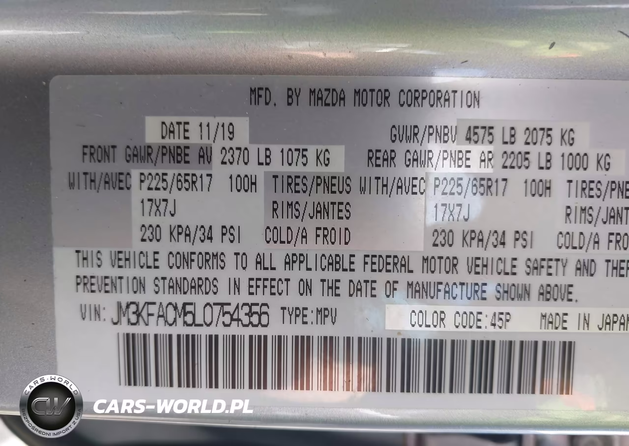 2020 Mazda Cx-5 Touring VIN:JM3KFACM5L0754356 - 9