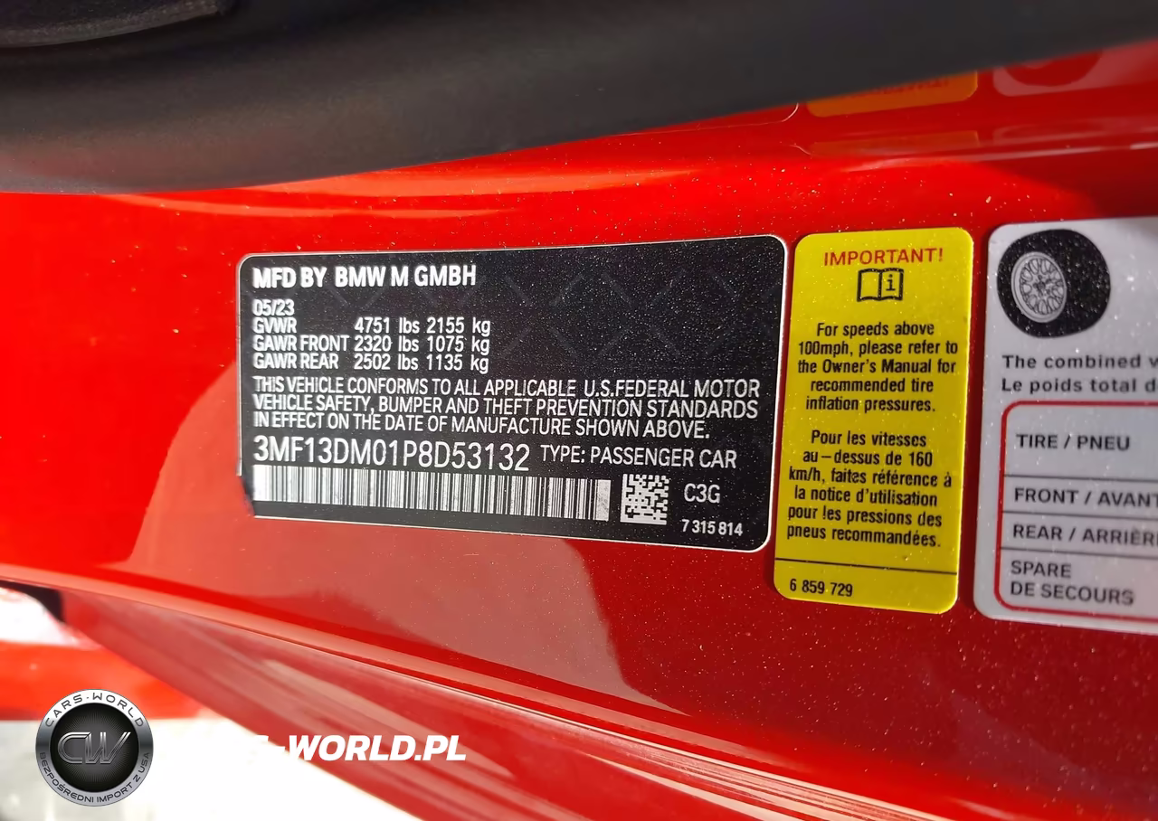 2023 BMW M2 VIN:3MF13DM01P8D53132 - 9