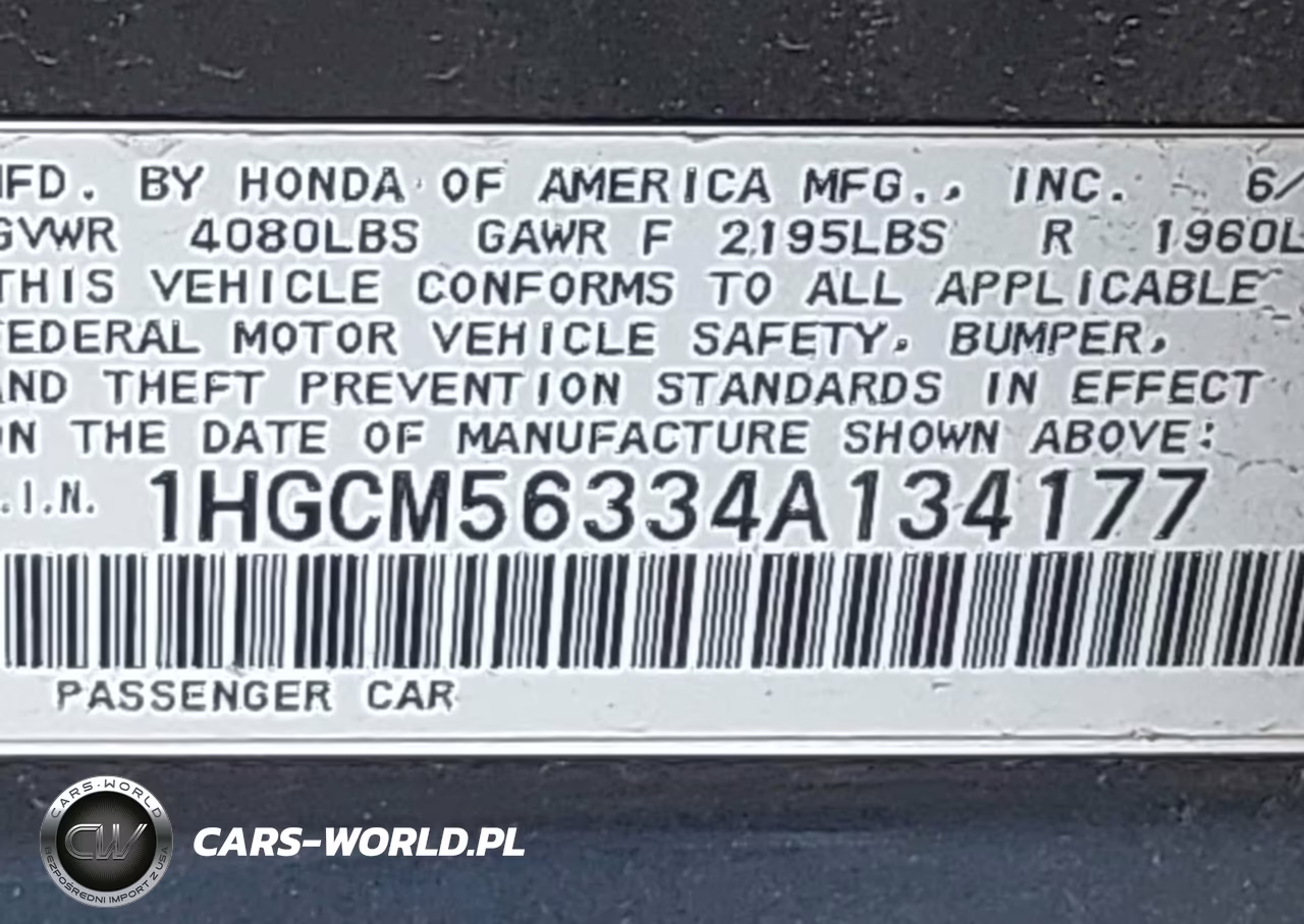 2004 Honda Accord 2.4 Lx VIN:1HGCM56334A134177 - 9