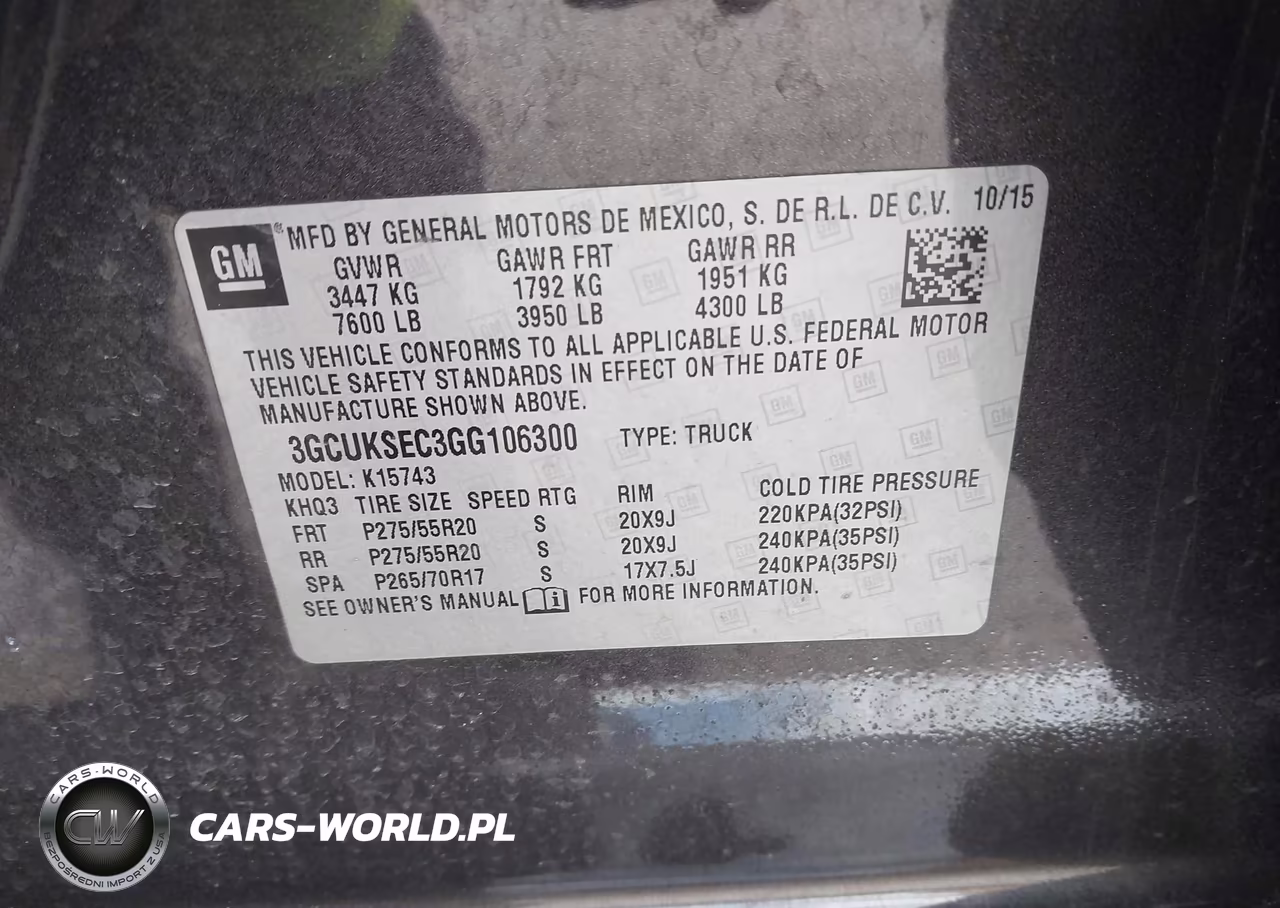 2016 Chevrolet Silverado 1500 1Lz VIN:3GCUKSEC3GG106300 - 9