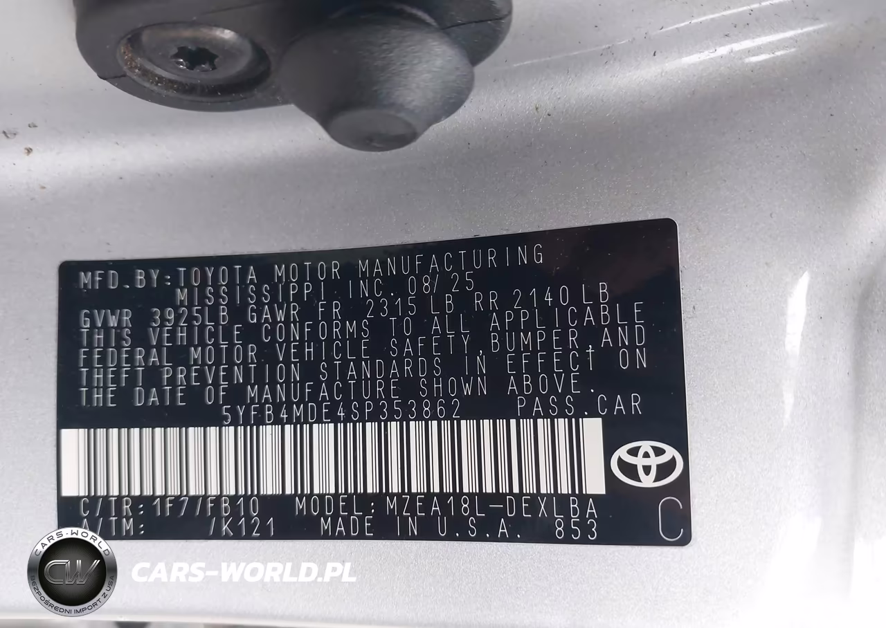 2025 Toyota Corolla Le VIN:5YFB4MDE4SP353862 - 9