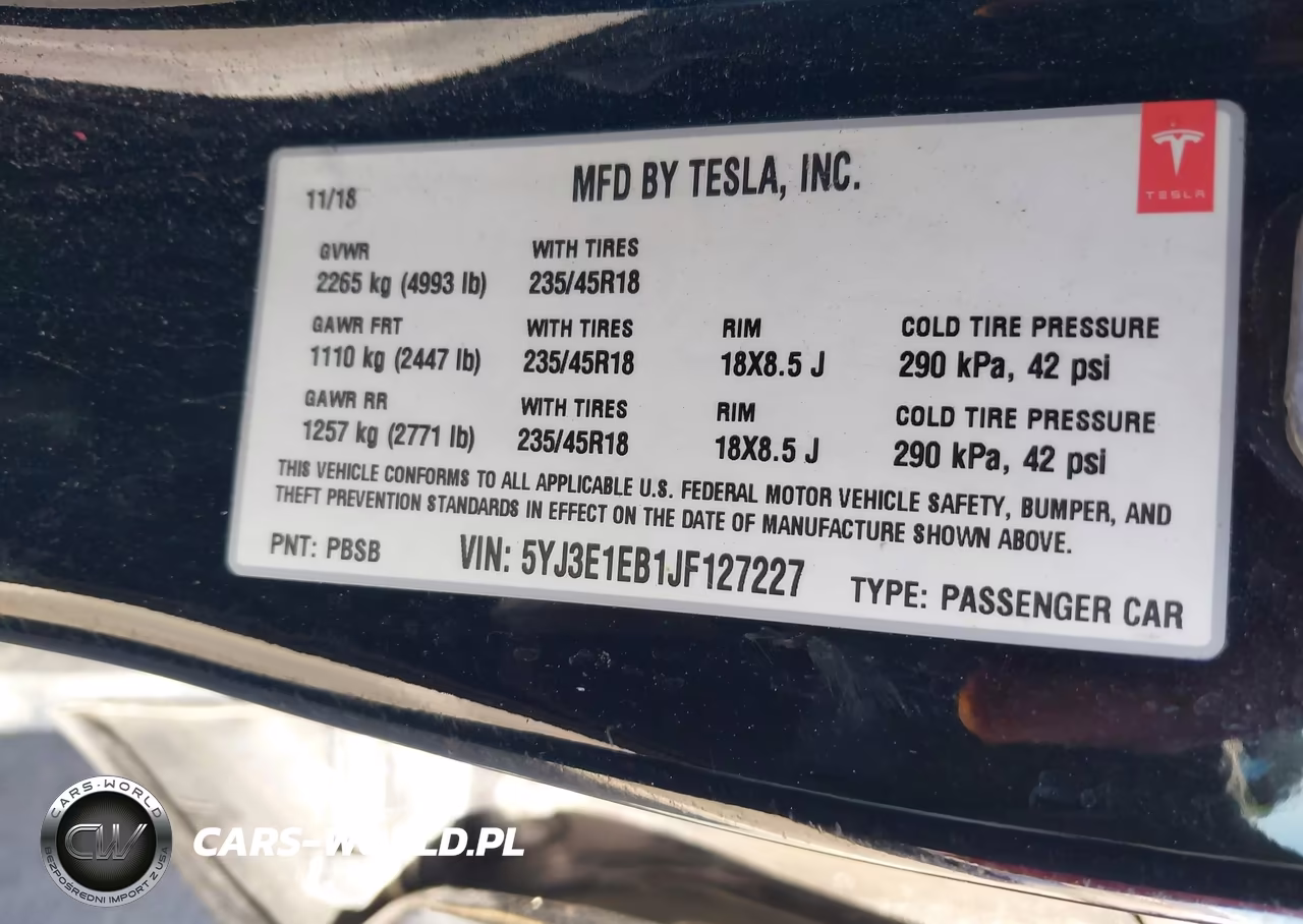 2018 Tesla Model 3 Long Range-Performance VIN:5YJ3E1EB1JF127227 - 9