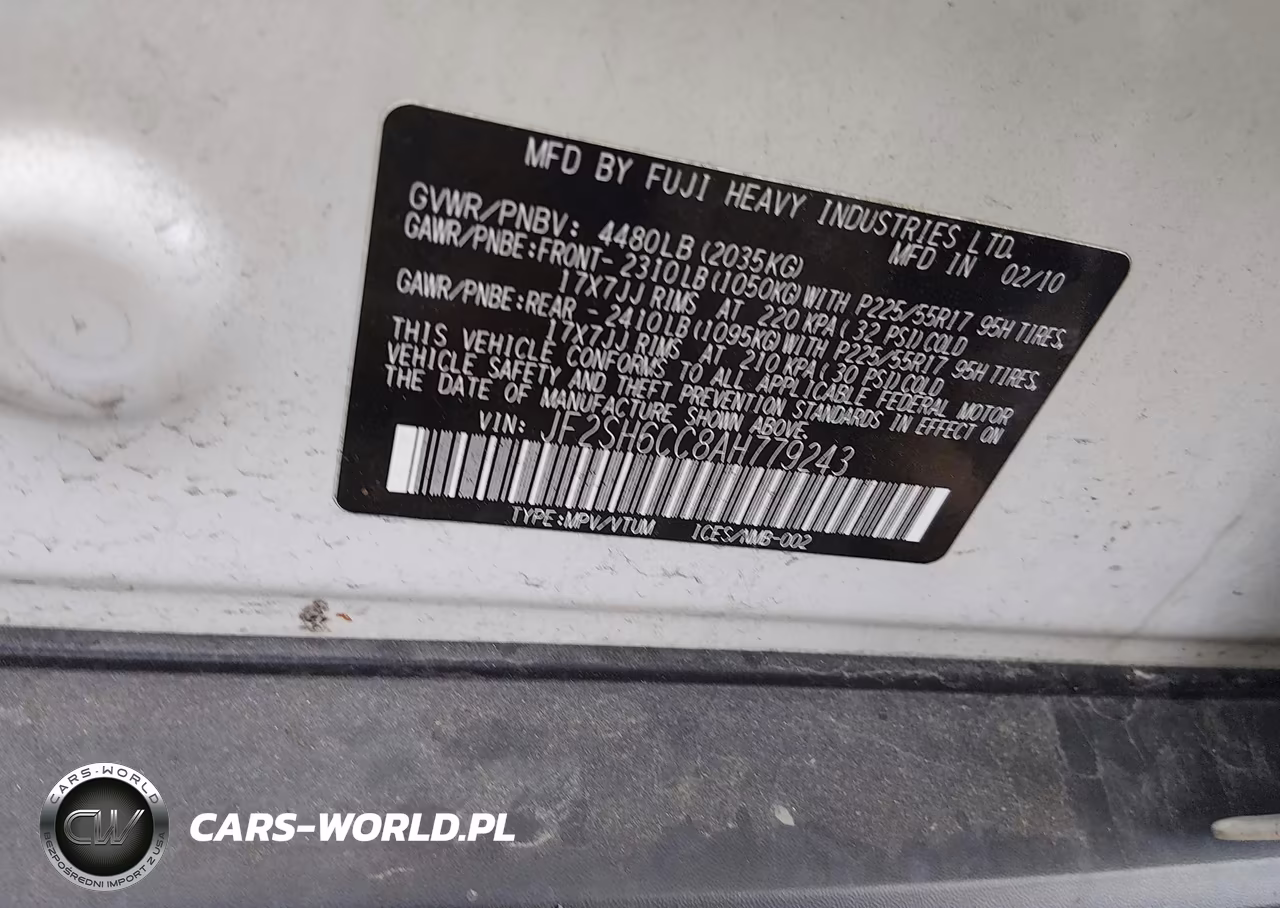 2010 Subaru Forester 2.5X Premium VIN:JF2SH6CC8AH779243 - 9
