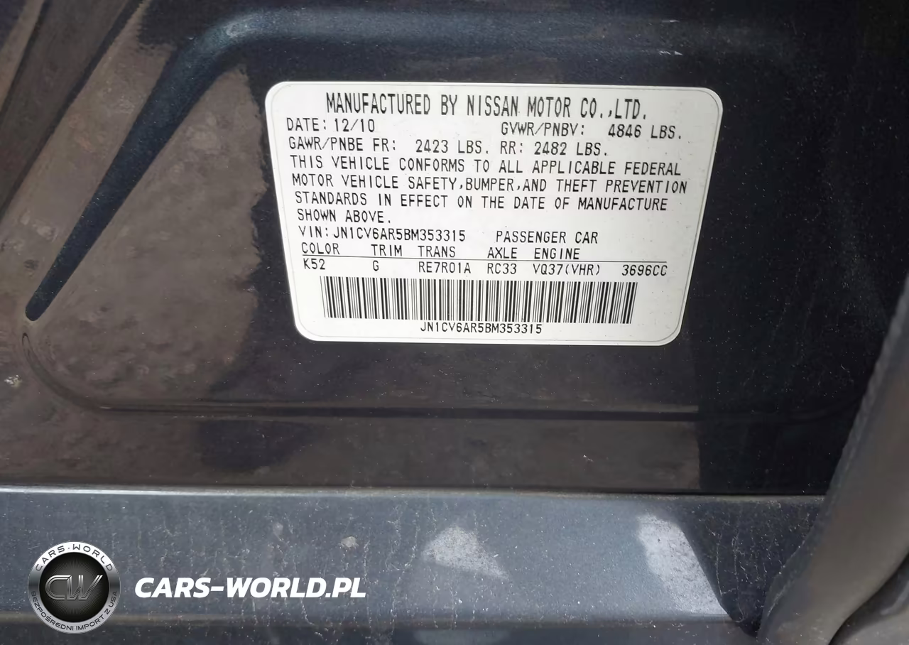 2011 Infiniti G37X VIN:JN1CV6AR5BM353315 - 9