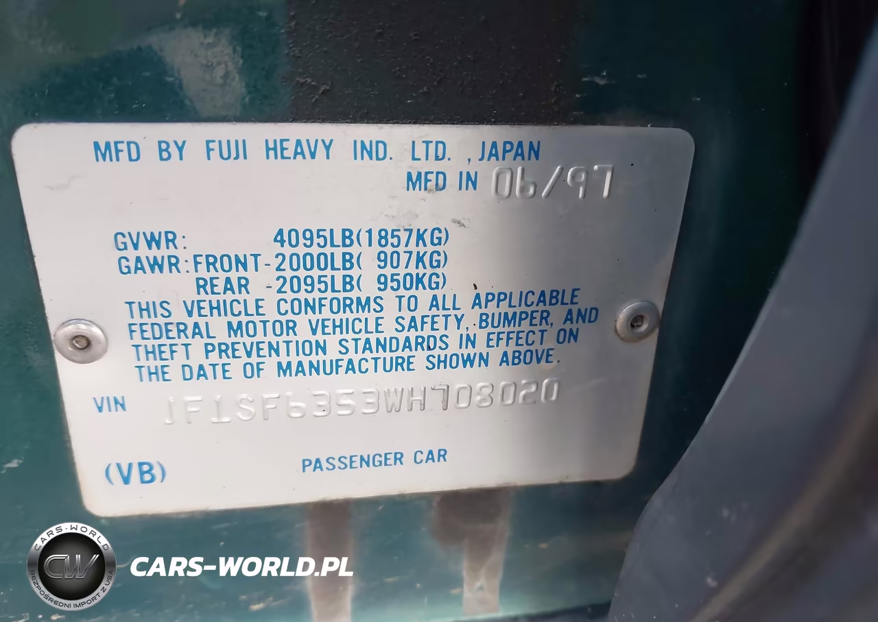1998 Subaru Forester L VIN:JF1SF6353WH708020 - 9