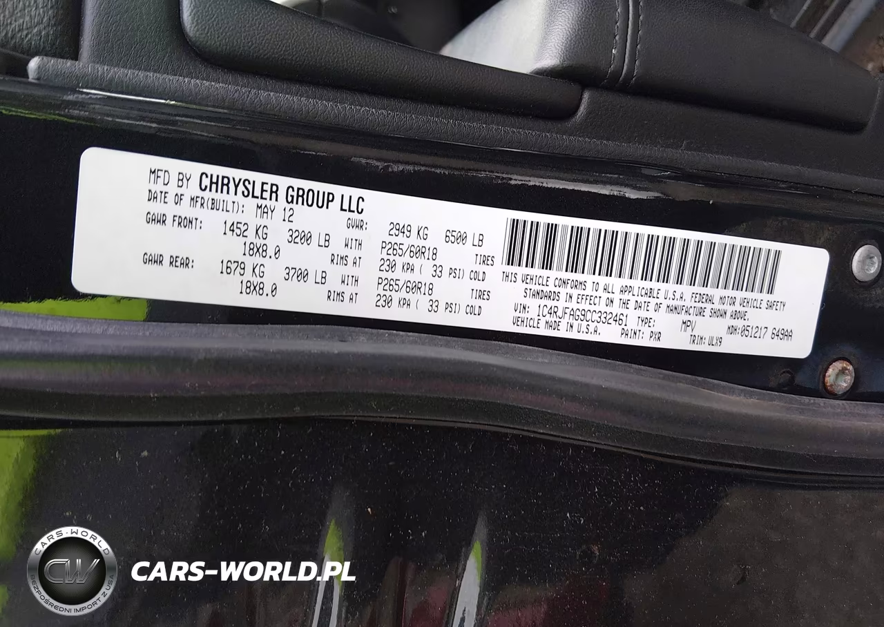 2012 Jeep Grand Cherokee Laredo VIN:1C4RJFAG9CC332461 - 9