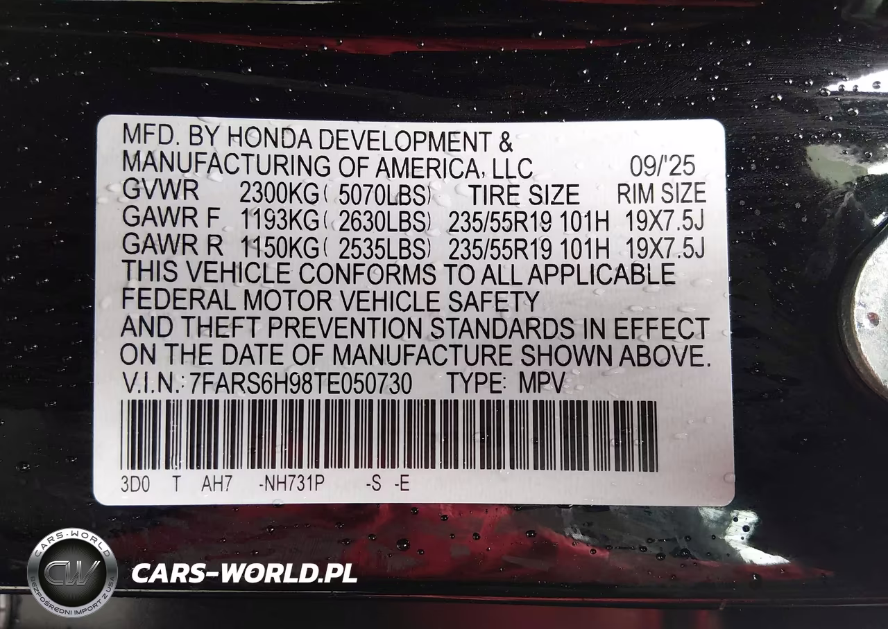 2026 Honda Cr-V Hybrid Awd Sport Touring VIN:7FARS6H98TE050730 - 9