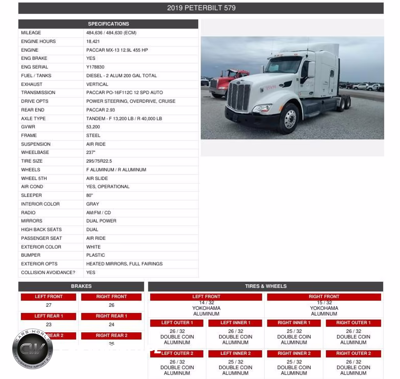 2019 Peterbilt 579 VIN:1XPBDP9X5KD622755 - 12