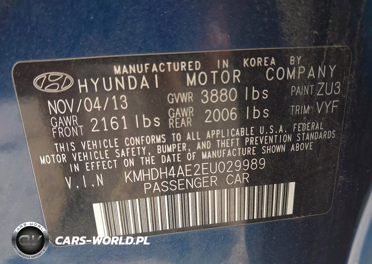 2014 Hyundai Elantra Se VIN:KMHDH4AE2EU029989 - 9