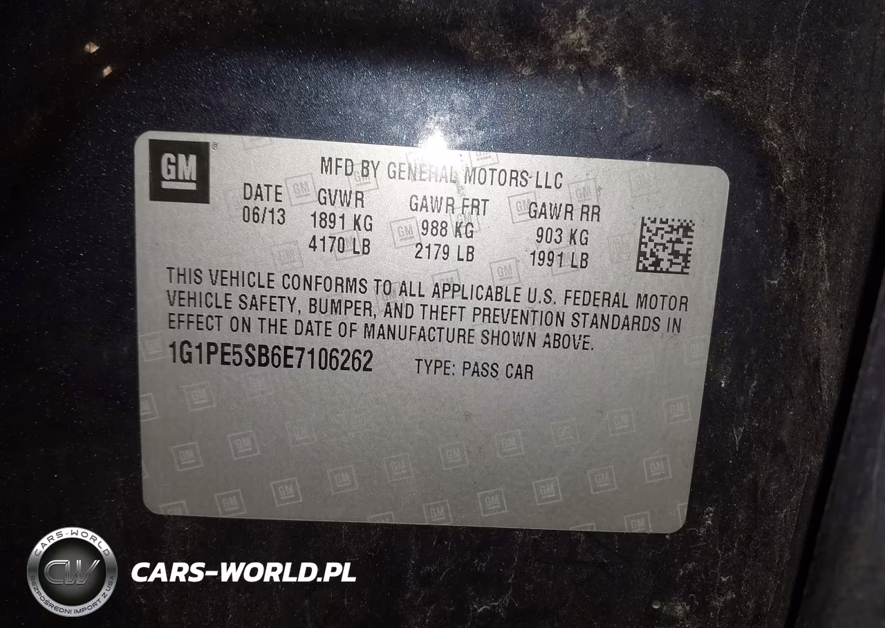 2014 Chevrolet Cruze 2Lt Auto VIN:1G1PE5SB6E7106262 - 9