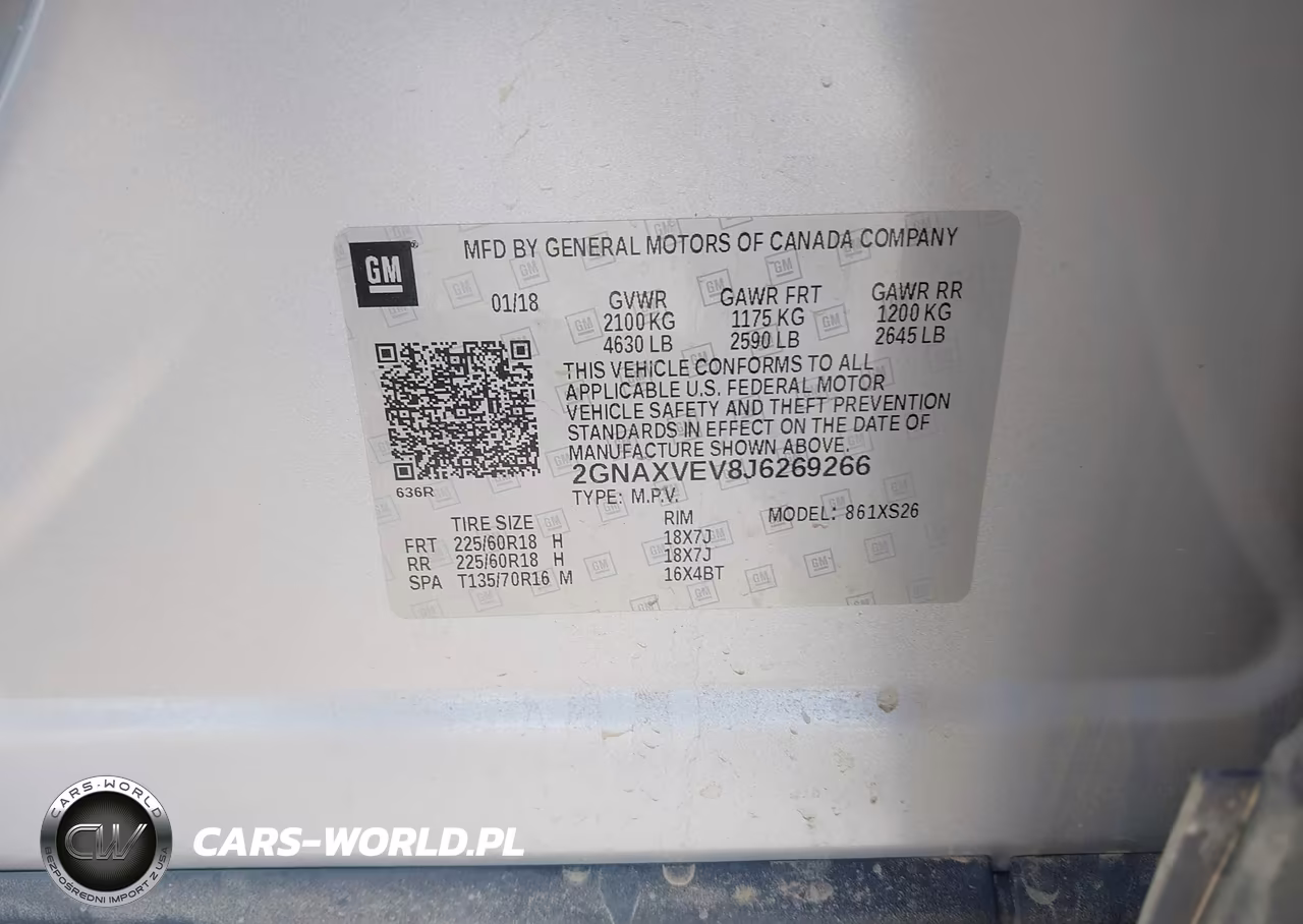 2018 Chevrolet Equinox Premier VIN:2GNAXVEV8J6269266 - 9