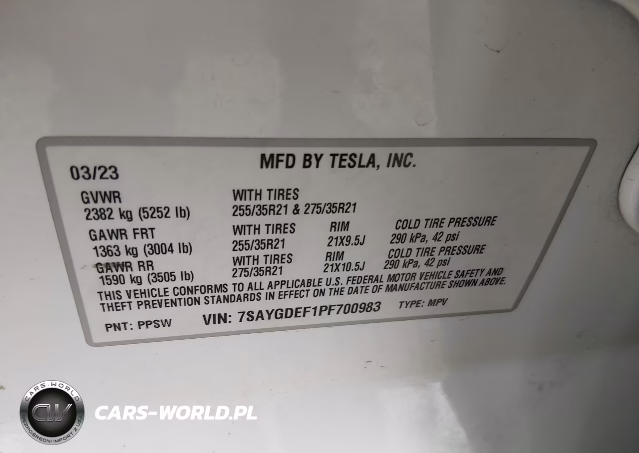 2023 Tesla Model Y Performance Dual Motor All-Wheel Drive VIN:7SAYGDEF1PF700983 - 9