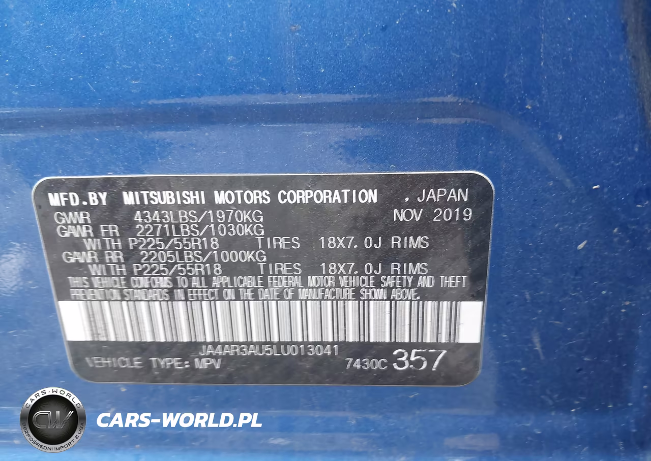 2020 Mitsubishi Outlander Sport 2.0 Es Awc VIN:JA4AR3AU5LU013041 - 9