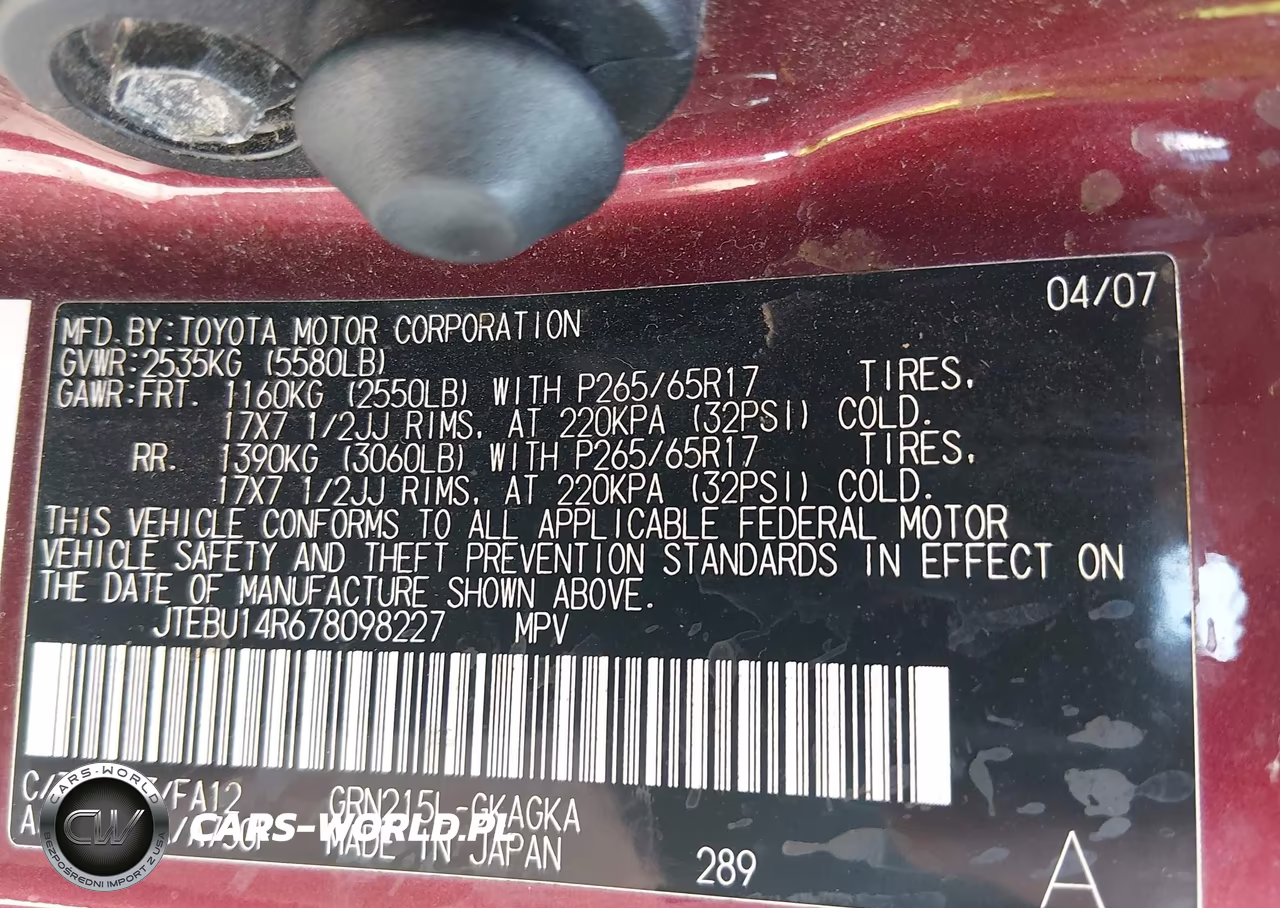 2007 Toyota 4Runner Sr5 V6 VIN:JTEBU14R678098227 - 9