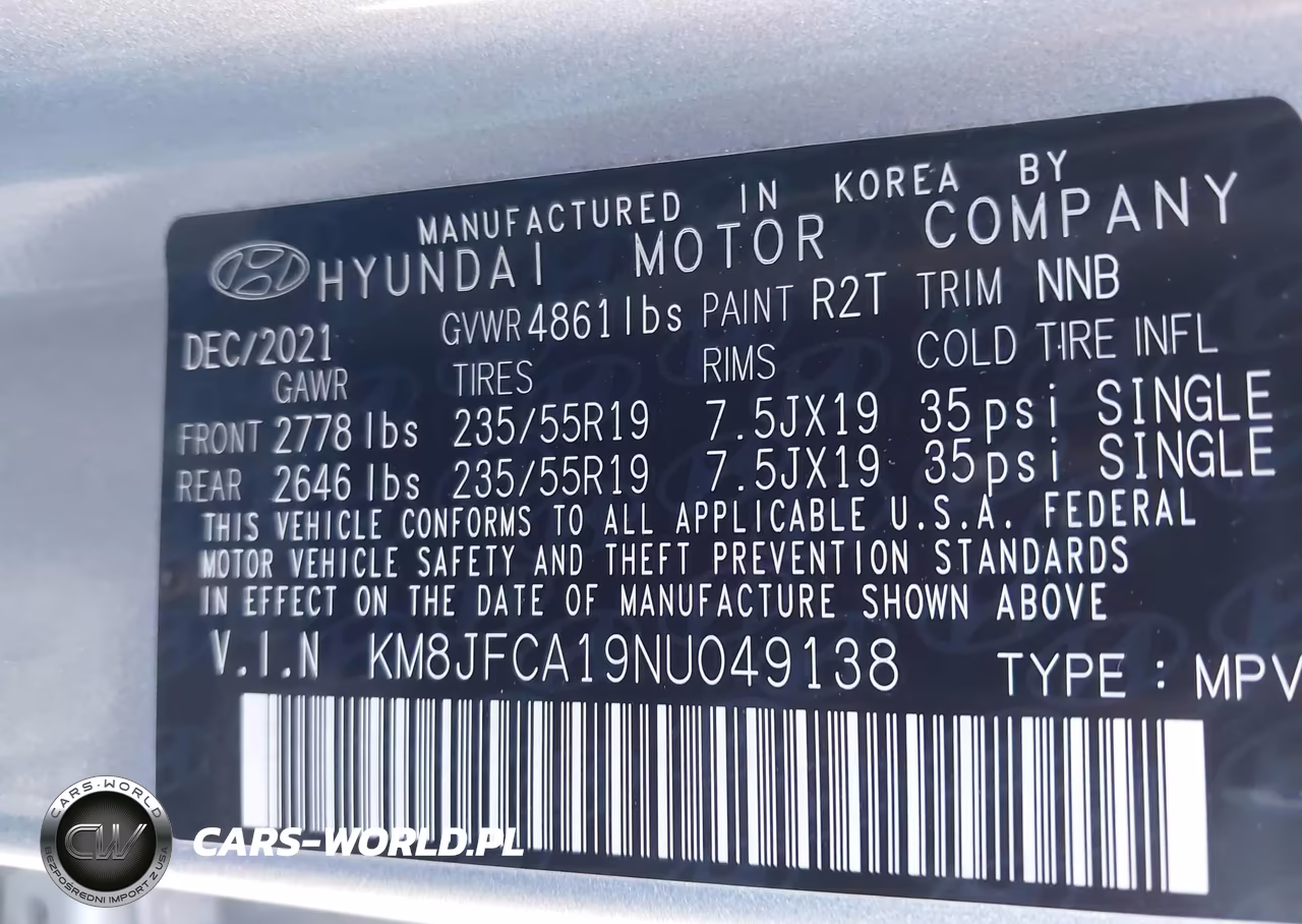 2022 Hyundai Tucson Hybrid Sel Convenience VIN:KM8JFCA19NU049138 - 9