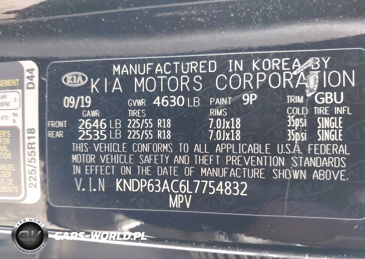 2020 Kia Sportage S VIN:KNDP63AC6L7754832 - 9