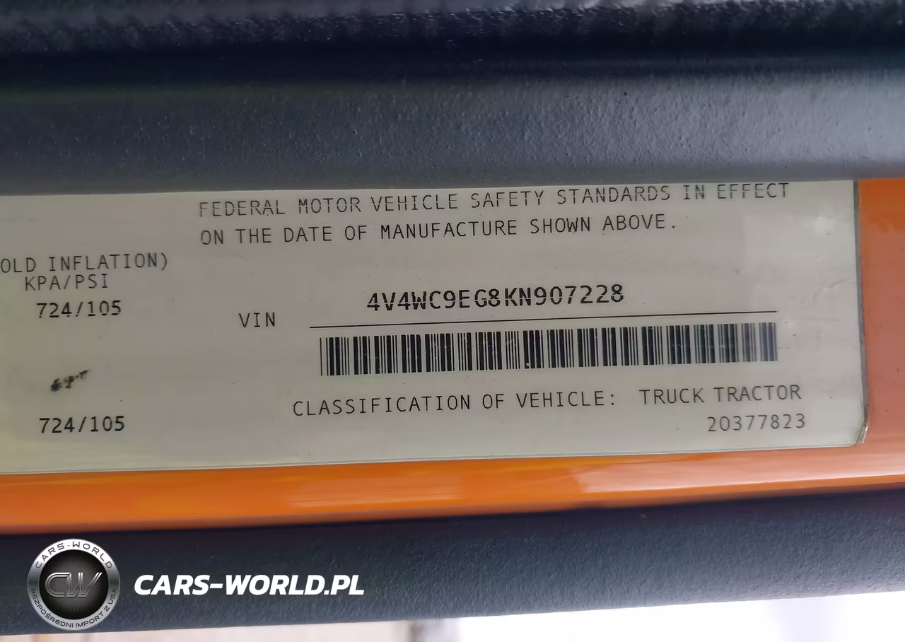 2019 Volvo Vnr VIN:4V4WC9EG8KN907228 - 8