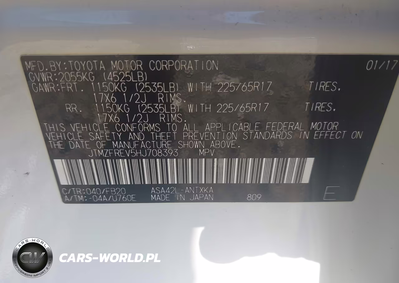 2017 Toyota Rav4 Le VIN:JTMZFREV5HJ708393 - 9