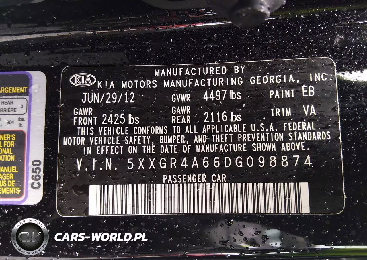 2013 Kia Optima Sx VIN:5XXGR4A66DG098874 - 9