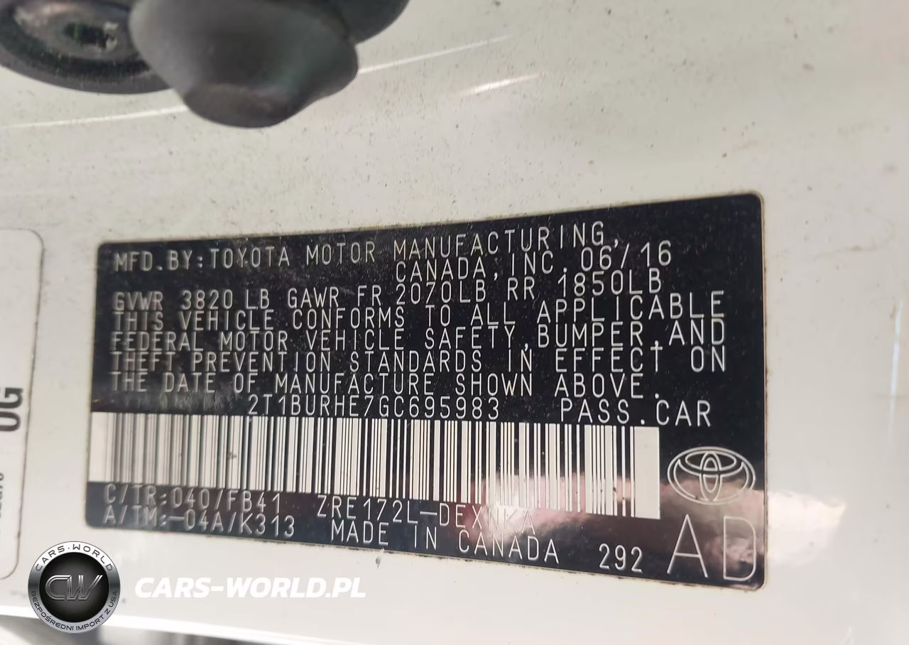 2016 Toyota Corolla Le VIN:2T1BURHE7GC695983 - 9
