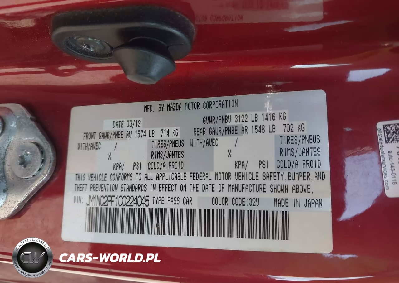 2012 Mazda Mx-5 Miata Grand Touring VIN:JM1NC2PF1C0224045 - 9