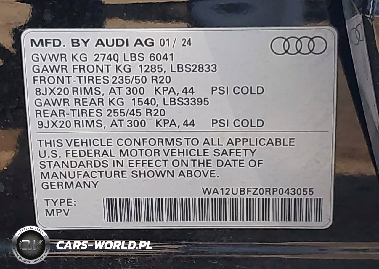2024 Audi Q4 Sportback E-Tron Premium 55 Quattro VIN:WA12UBFZ0RP043055 - 9