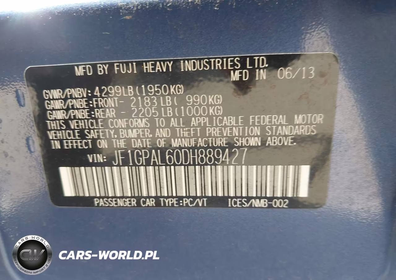 2013 Subaru Impreza 2.0I Sport Premium VIN:JF1GPAL60DH889427 - 9