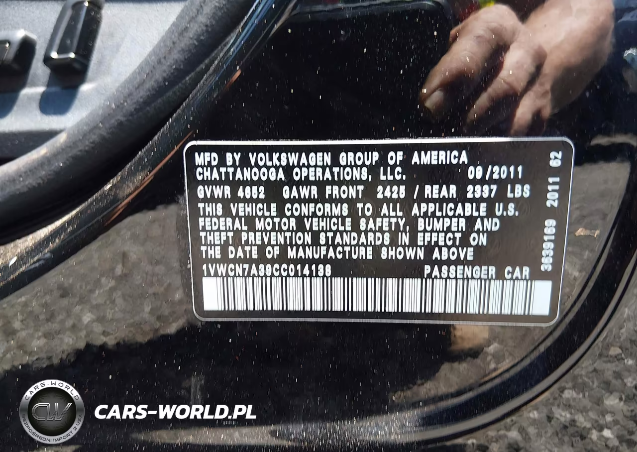 2012 Volkswagen Passat 2.0L Tdi Sel Premium VIN:1VWCN7A39CC014138 - 9