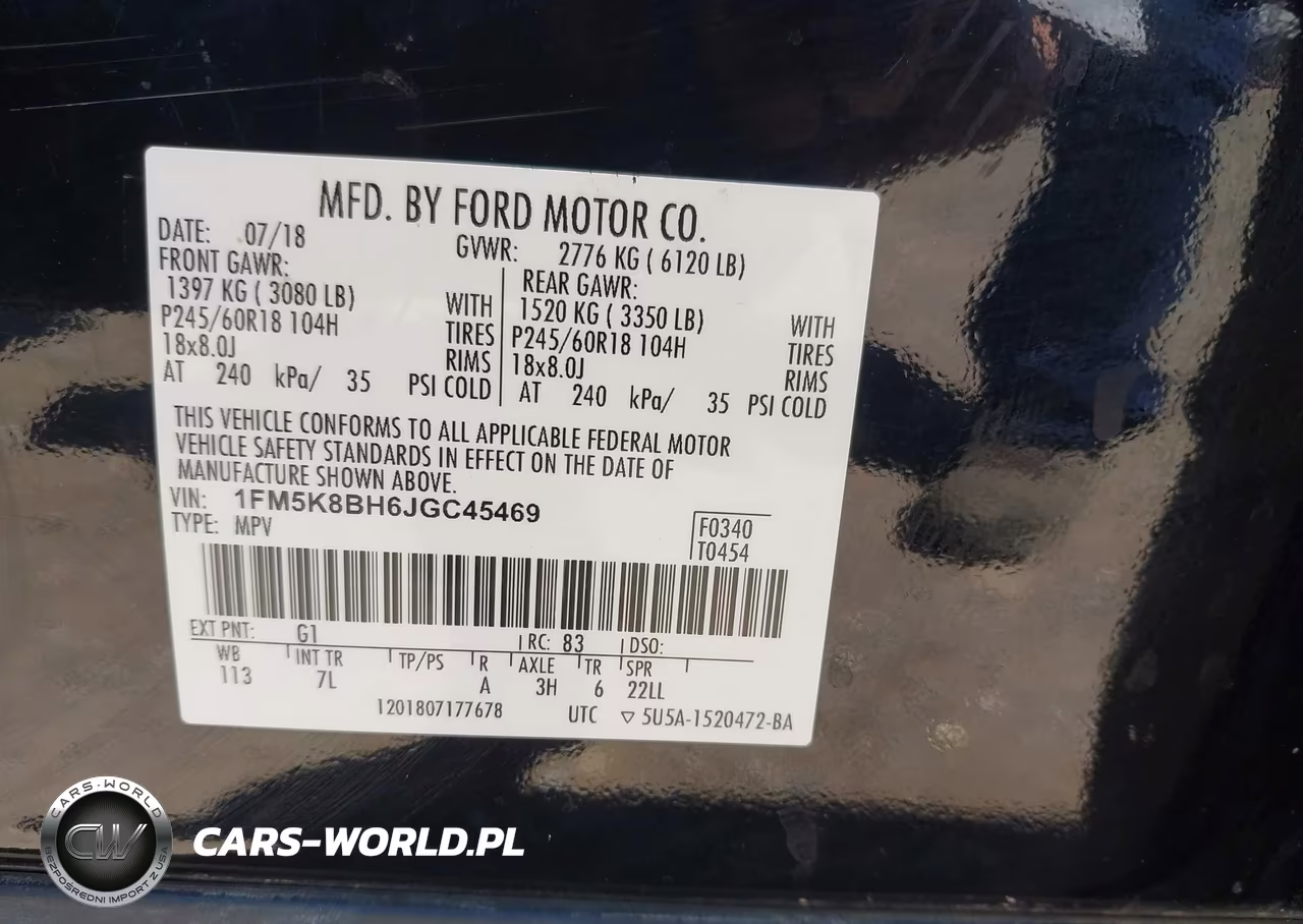 2018 Ford Explorer VIN:1FM5K8BH6JGC45469 - 9