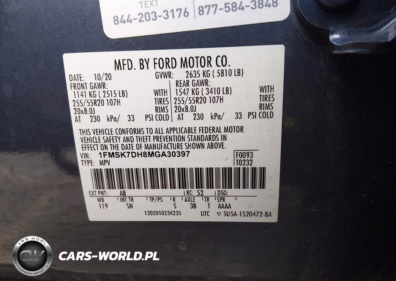 2021 Ford Explorer Xlt VIN:1FMSK7DH8MGA30397 - 9