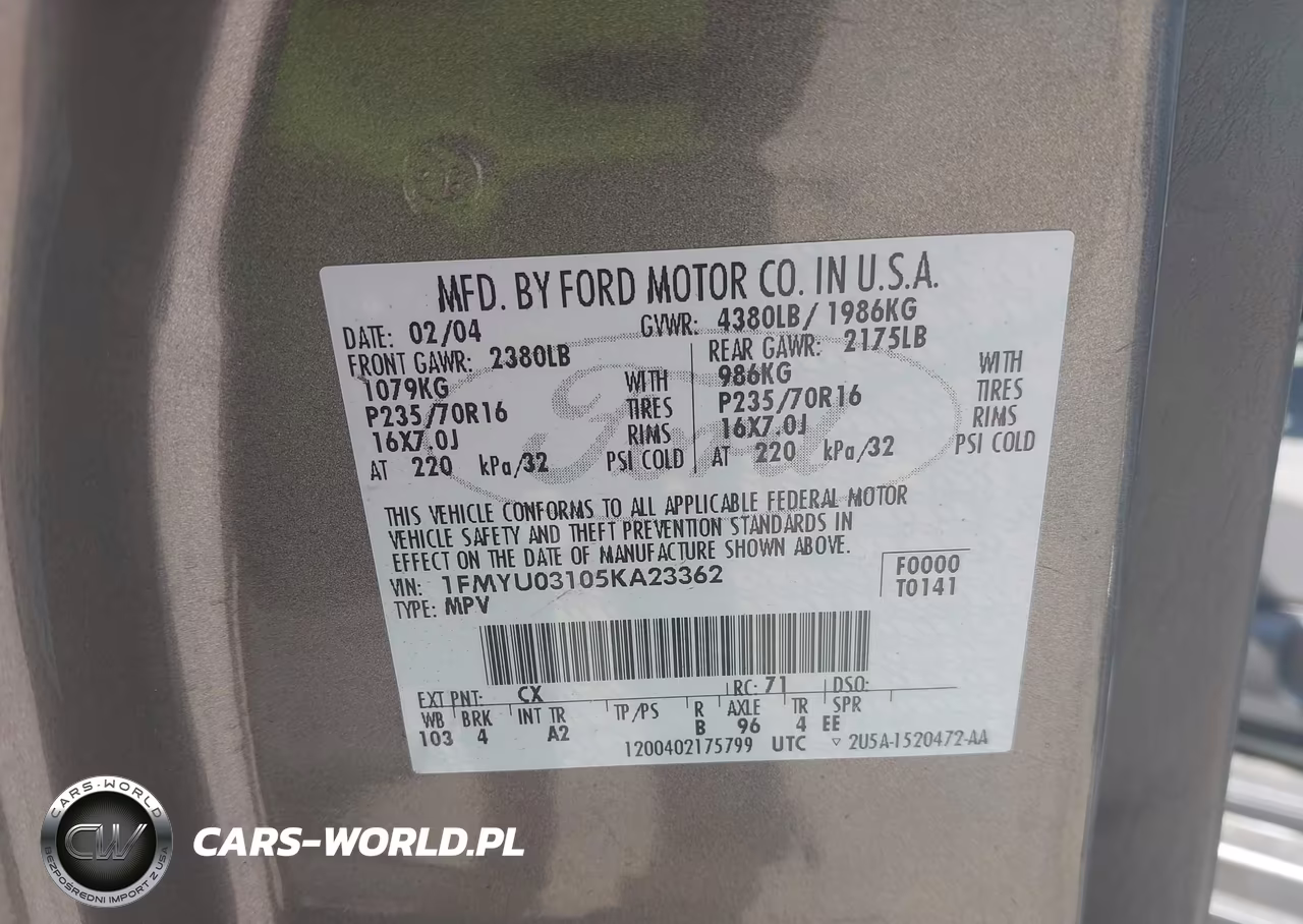2005 Ford Escape Xlt VIN:1FMYU03105KA23362 - 9