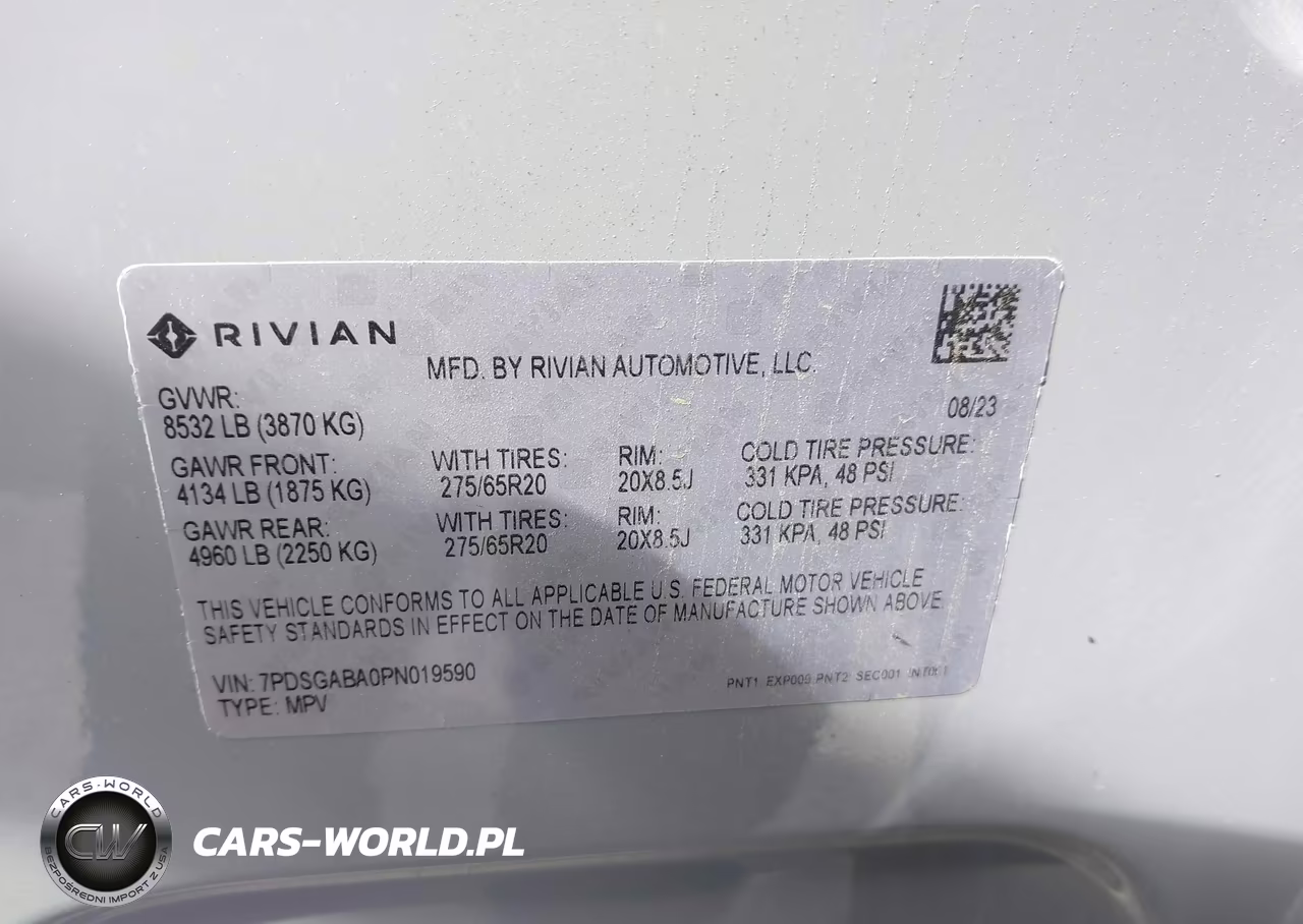 2023 Rivian R1S Adventure VIN:7PDSGABA0PN019590 - 9