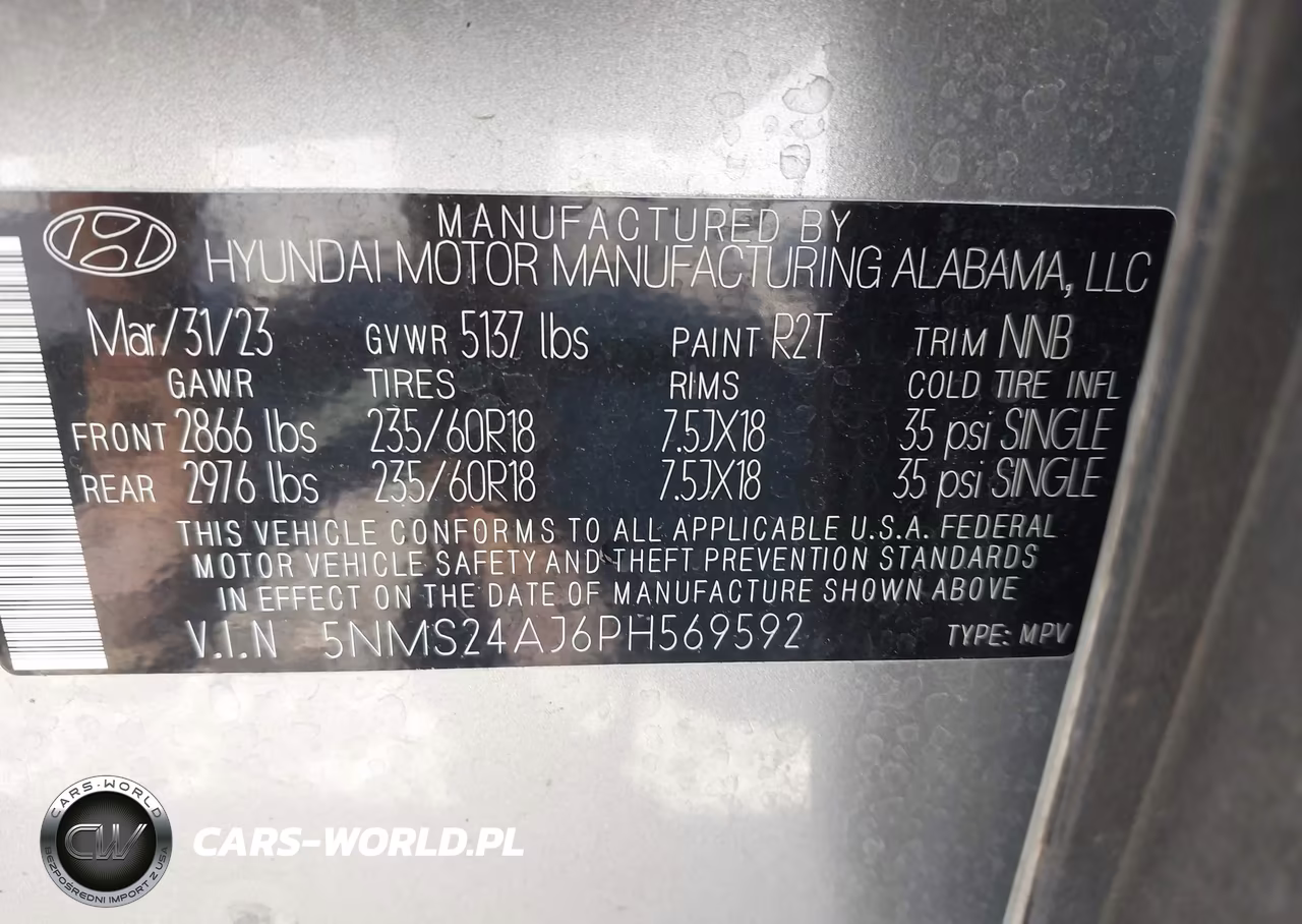 2023 Hyundai Santa Fe Sel VIN:5NMS24AJ6PH569592 - 9