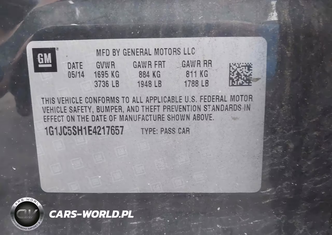 2014 Chevrolet Sonic Lt Auto VIN:1G1JC5SH1E4217657 - 9
