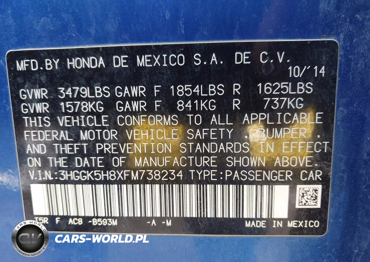 2015 Honda Fit Ex-Ex-L VIN:3HGGK5H8XFM738234 - 9