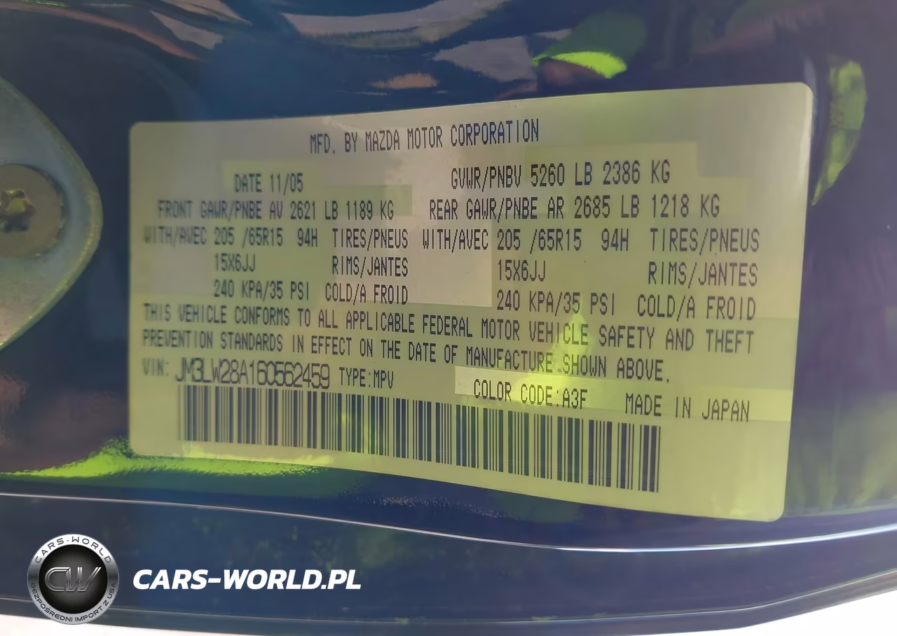 2006 Mazda Mpv Lx-Sv VIN:JM3LW28A160562459 - 9