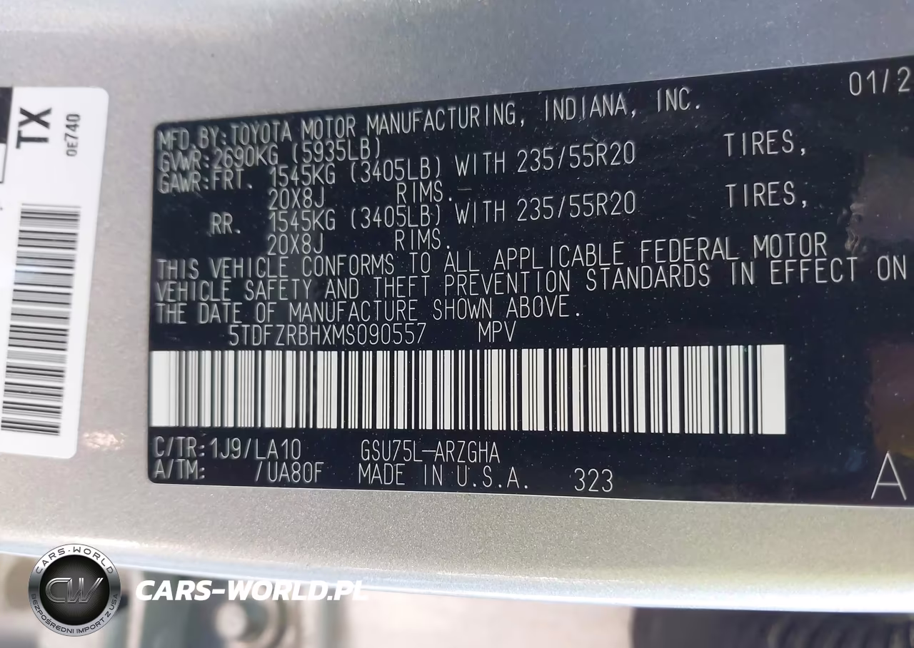 2021 Toyota Highlander Platinum VIN:5TDFZRBHXMS090557 - 9