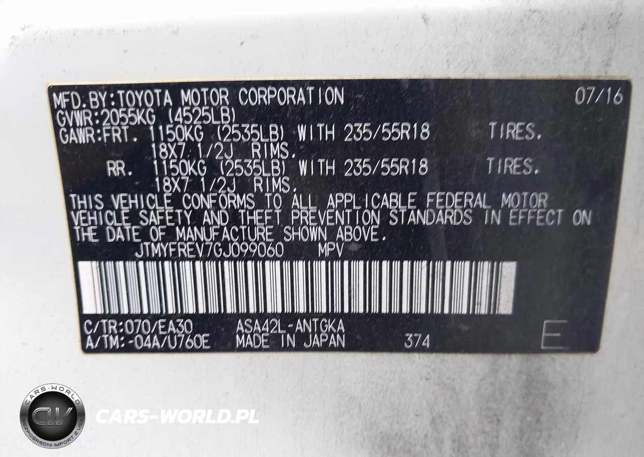 2016 Toyota Rav4 Limited VIN:JTMYFREV7GJ099060 - 9