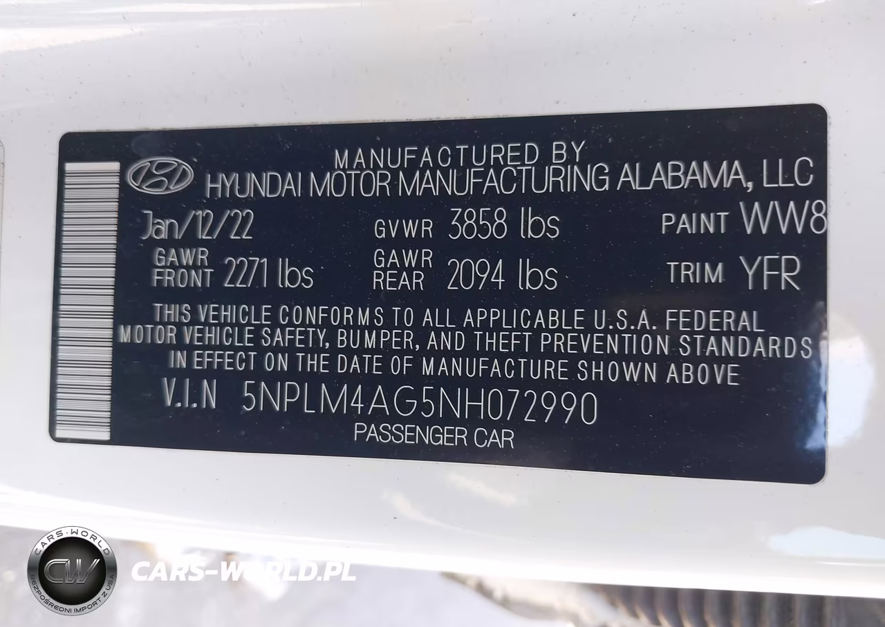 2022 Hyundai Elantra Sel VIN:5NPLM4AG5NH072990 - 9