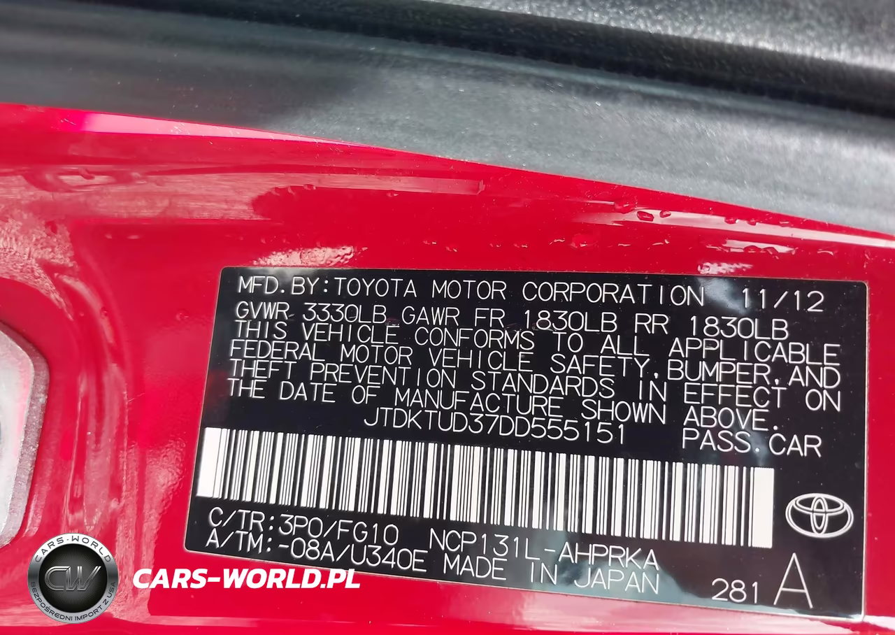 2013 Toyota Yaris L VIN:JTDKTUD37DD555151 - 9