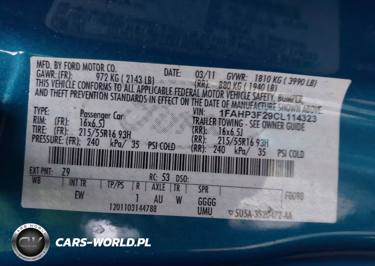 2012 Ford Focus Se VIN:1FAHP3F29CL114323 - 9