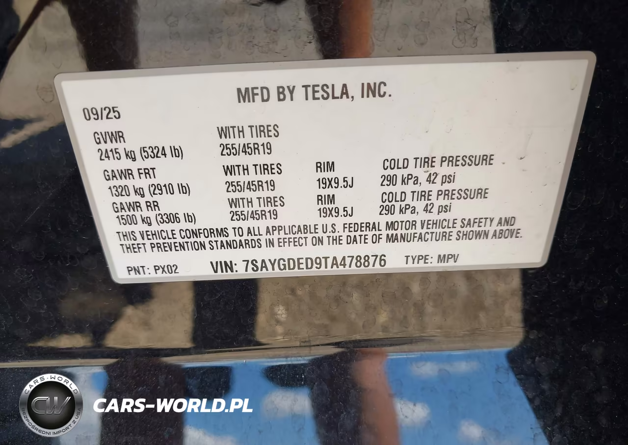 2026 Tesla Model Y VIN:7SAYGDED9TA478876 - 9