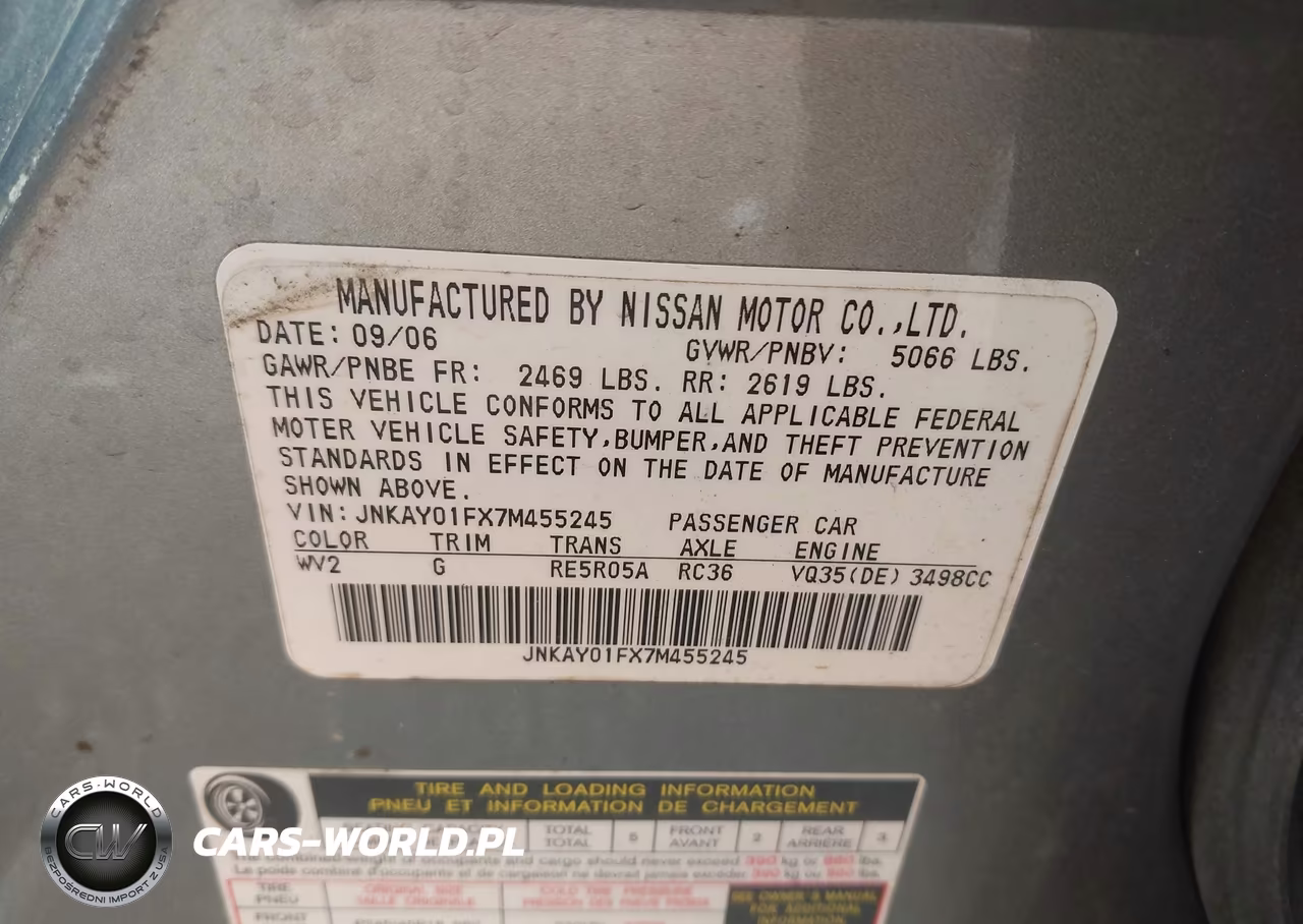 2007 Infiniti M35X VIN:JNKAY01FX7M455245 - 9