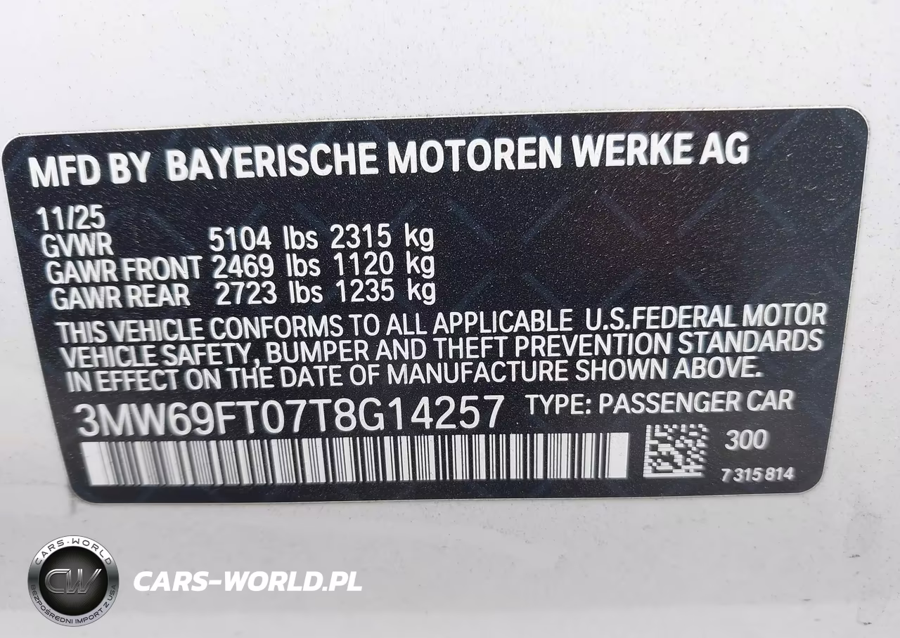 2026 BMW M340I xDrive Na VIN:3MW69FT07T8G14257 - 9