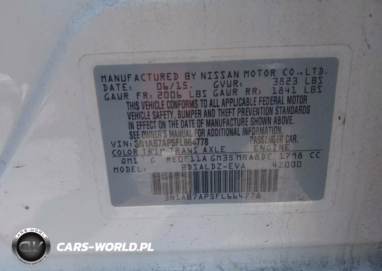 2015 Nissan Sentra Fe+ S-S-Sl-Sr-Sv VIN:3N1AB7AP5FL664778 - 9