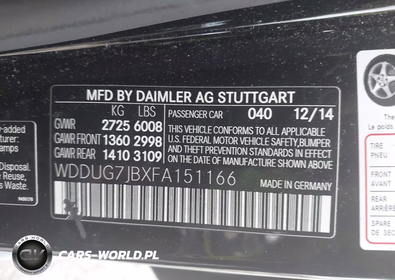 2015 Mercedes-Benz S 63 Amg 4Matic VIN:WDDUG7JBXFA151166 - 9