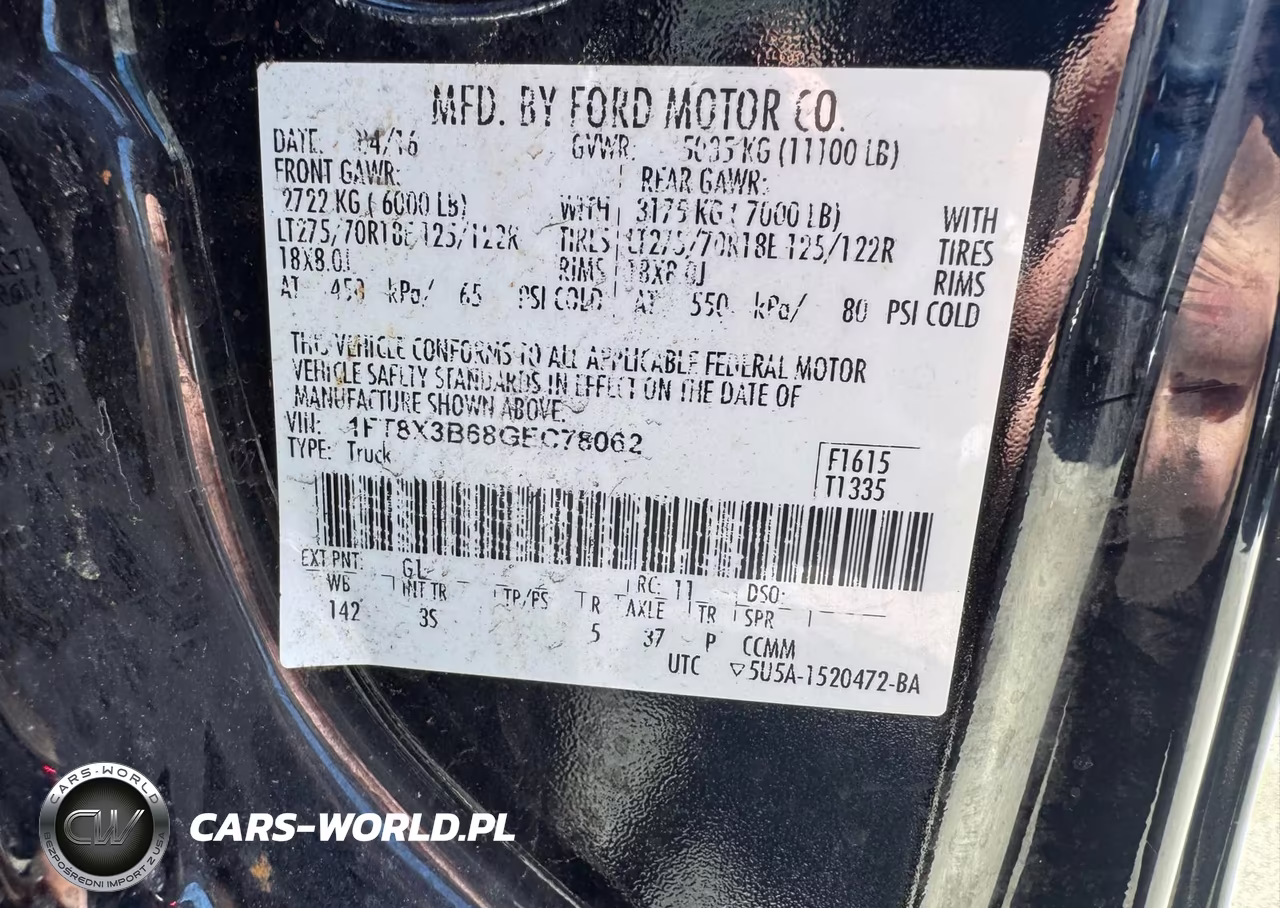 2016 Ford F-350 Xlt VIN:1FT8X3B68GEC78062 - 9
