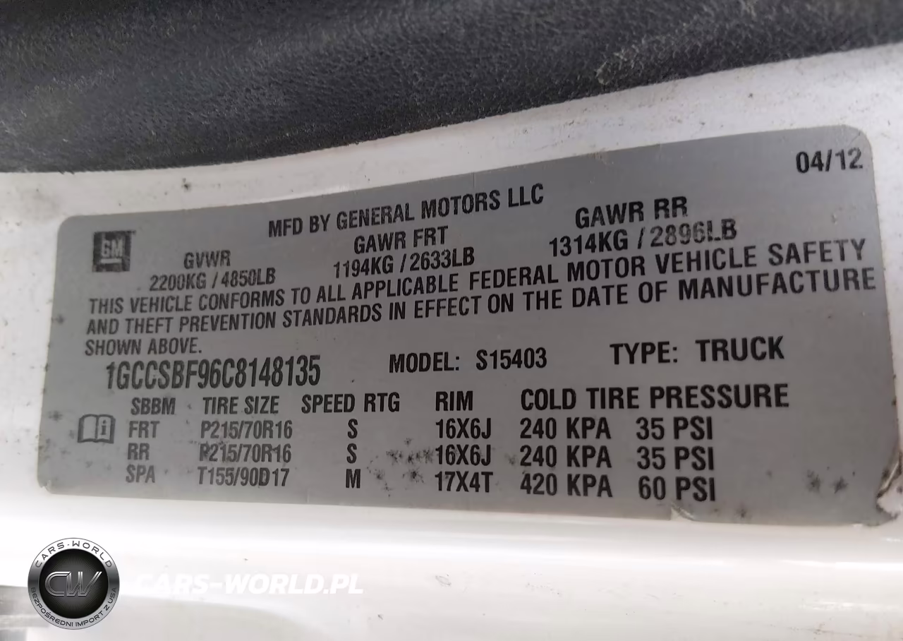 2012 Chevrolet Colorado Work Truck VIN:1GCCSBF96C8148135 - 9