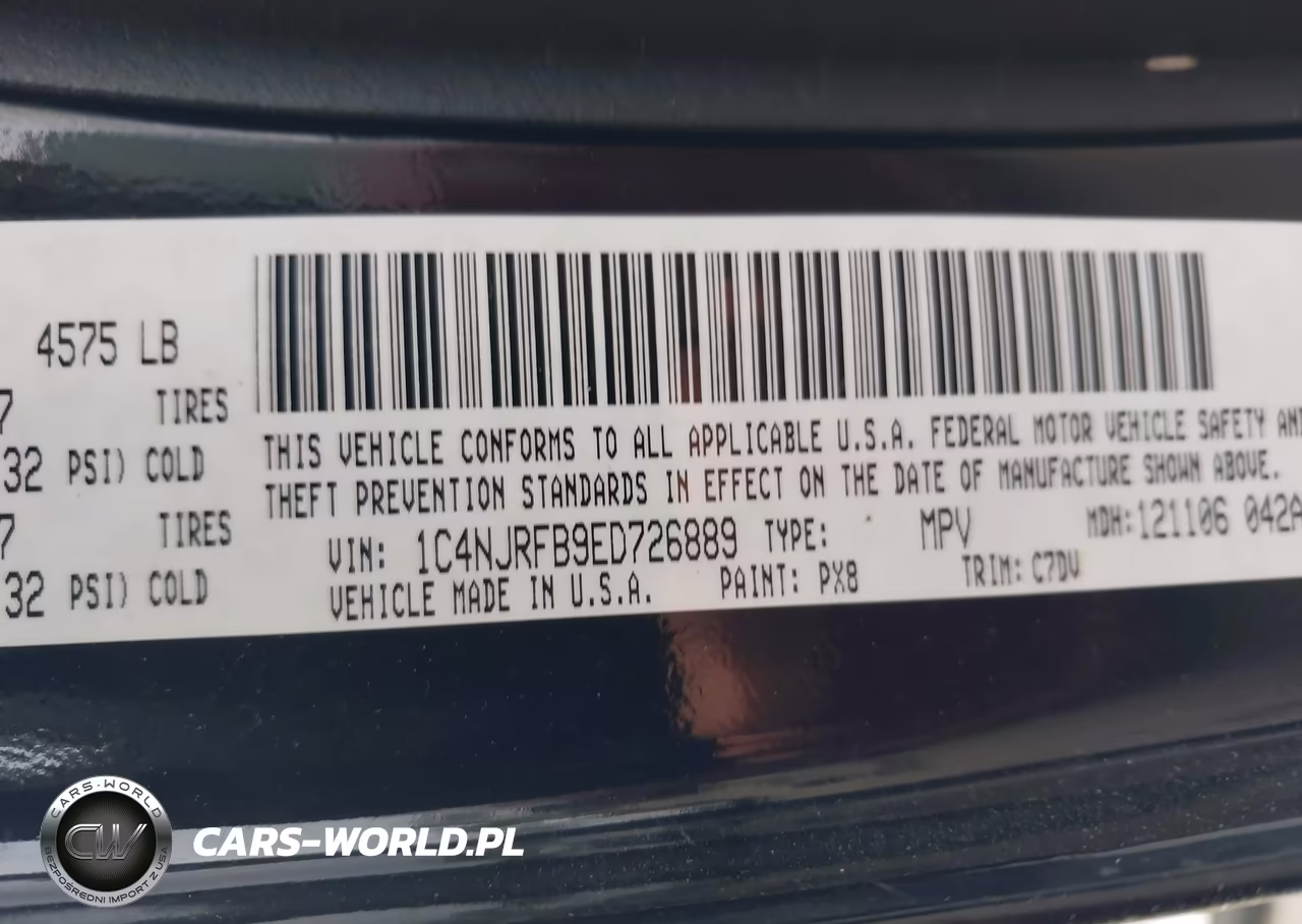 2014 Jeep Patriot Latitude VIN:1C4NJRFB9ED726889 - 9